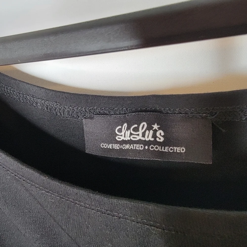 Lulu's Fit and Flare Black Skater Dress - Picture 9 of 10